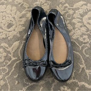SCHUTZ metallic blue ballet flats